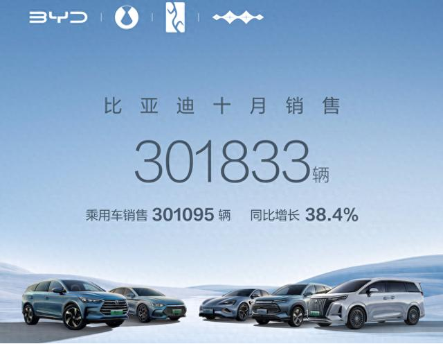比亞迪十月銷售301833輛 比亞迪十月銷售301833輛